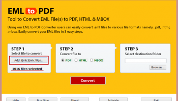 EML to PDF Converter screenshot