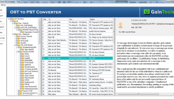 GainTools miễn phí OST sang PST người screenshot