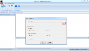 SQLite Database Repair Tool screenshot