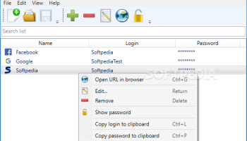 Myna Password Manager screenshot