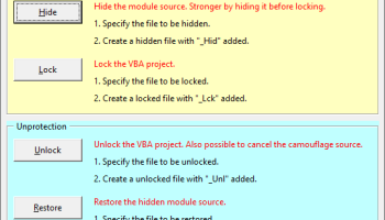 VBA Lock & Unlock screenshot