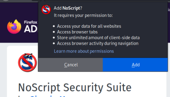 NoScript for Firefox screenshot