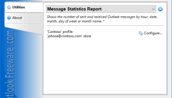 Message Statistics Report for Outlook screenshot