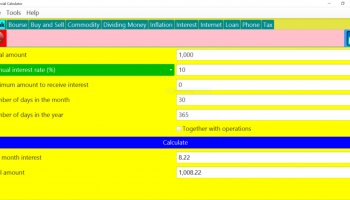 Financial Calculator (Windows setup) screenshot