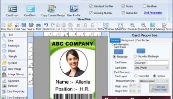 Business ID Card Software screenshot