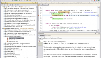 FindBugs screenshot