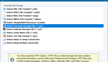 DailySoft PST To NSF Converter screenshot