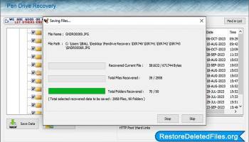 Restore Files USB Drive screenshot