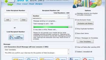 Android Bulk SMS Software screenshot