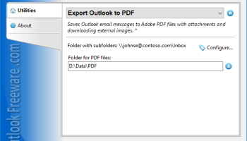 Export Outlook to PDF screenshot