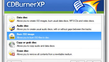 CDBurnerXP screenshot