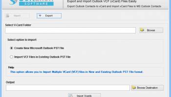 Outlook VCard Export screenshot