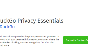 DuckDuckGo Privacy Essentials for Firefox screenshot