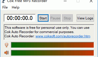 Cok Free MP3 Recorder screenshot