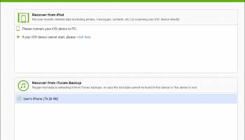 Free iPod Data Recovery screenshot