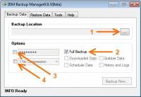 IDM Backup Manager screenshot