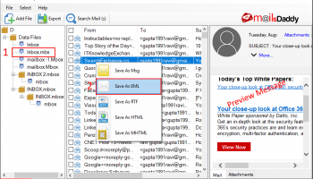 MailsDaddy MBOX to PST Converter screenshot