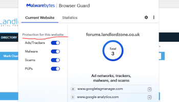 Malwarebytes Browser Guard for Chrome screenshot