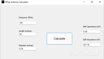 Capacitance and Inductance Calculator screenshot