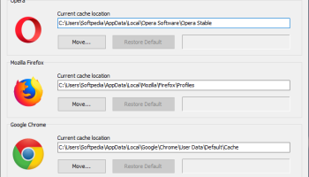 SoftPerfect Cache Relocator screenshot