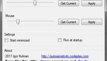 AutoSensitivity screenshot
