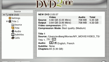 DVD2one for Windows screenshot