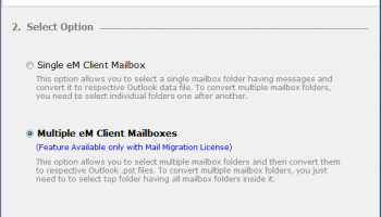 eM Client to Outlook screenshot