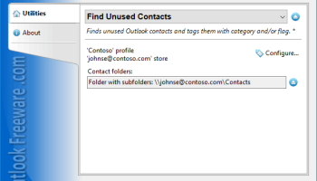 Find Unused Contacts for Outlook screenshot