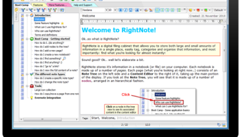 RightNote screenshot