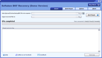 Softaken BKF Recovery screenshot