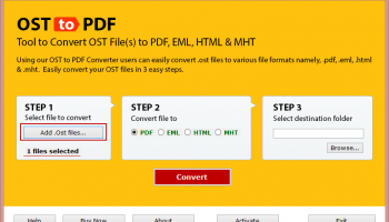 SoftTweak OST to PDF screenshot