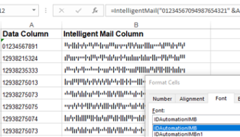 USPS Intelligent Mail IMb Font Package screenshot