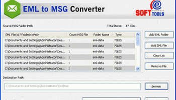 EML Converter to MSG screenshot