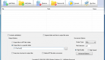 AFP to PCL Converter screenshot