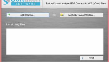 Softaken MSG to VCF Converter screenshot