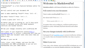 MarkdownPad screenshot