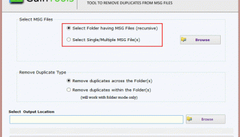 GainTools MSG Duplicate Remover screenshot