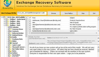 Convert Exchange EDB to Outlook screenshot