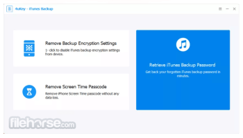 4uKey - iTunes Backup screenshot