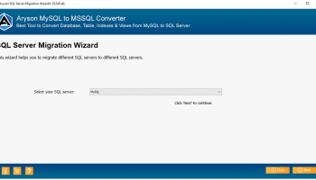 Aryson MySQL to MSSQL Converter screenshot