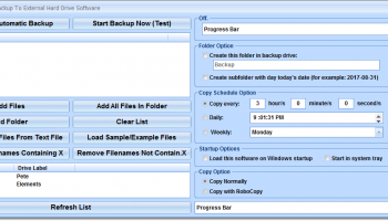 Automatically Backup To External Hard Drive Software screenshot