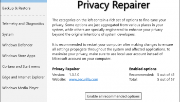 Privacy Repairer screenshot