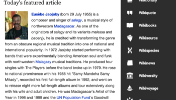 Black Menu for Wikipedia for Chrome screenshot