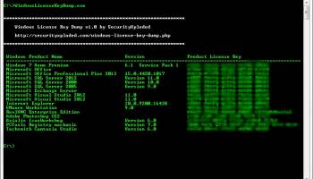 License Key Dump for Windows screenshot