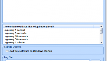 Automatically Log Laptop Battery Level Software screenshot