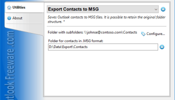 Export Contacts to MSG for Outlook screenshot