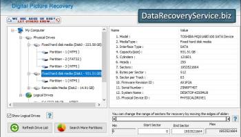 Digital Pictures Recovery Software screenshot