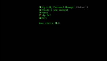 Terminal Password Manager screenshot