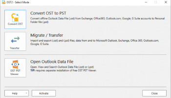 OST2 PST Converter screenshot