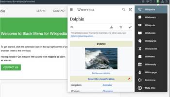 Black Menu for Wikipedia for Opera screenshot